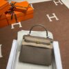 HERMES Kelly 25CM CK18 Etoupe Togo Leather GHW